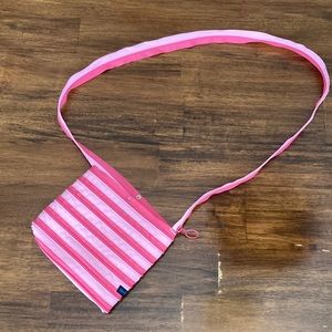 NEW Pink Zip-I‎t Purse Bag Crossbody Handbag Y2K 90s Boho Zipper Zip It Striped